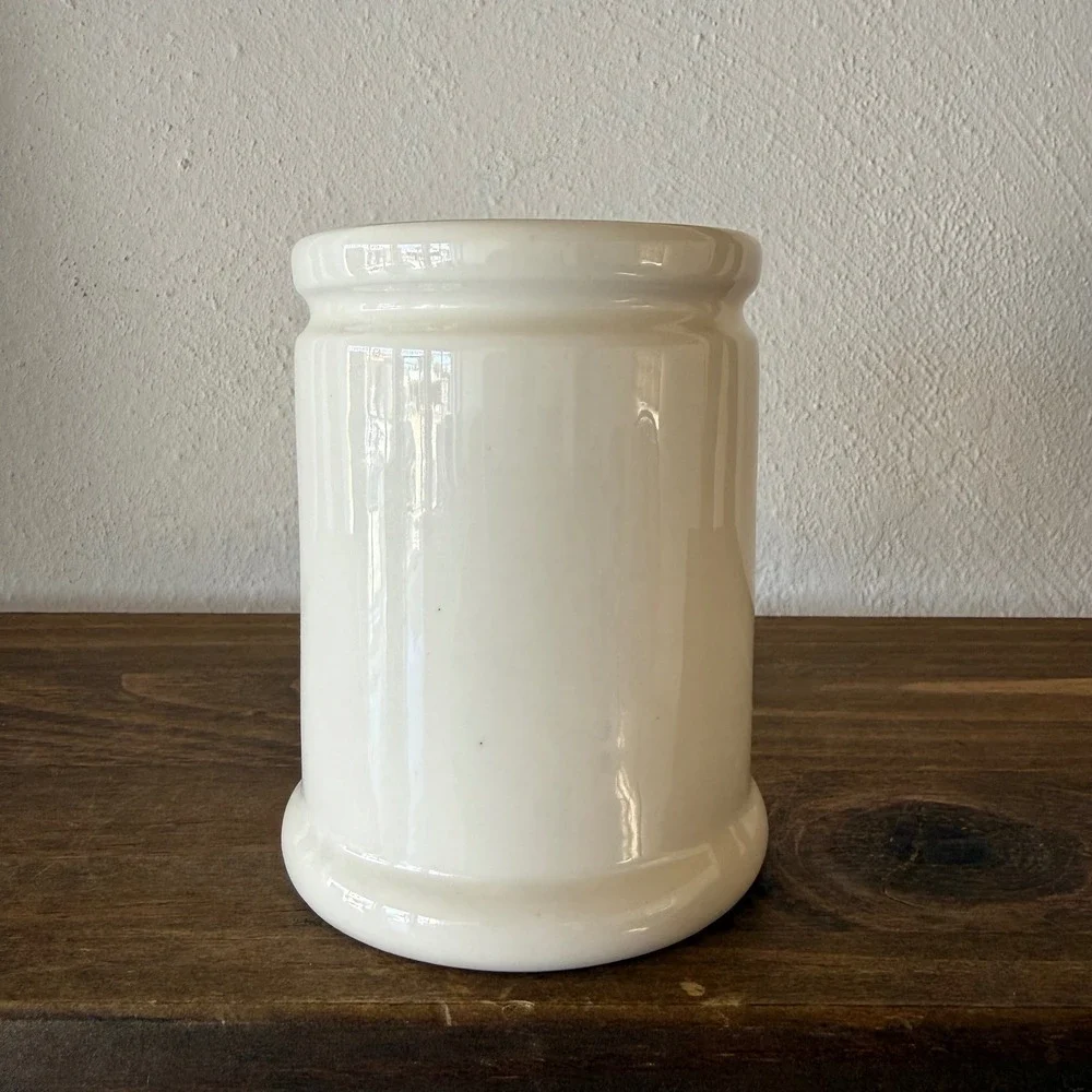 Vintage Style Ceramic Rose Floral Canister Pink Cream Shabby Chic Cottagecore